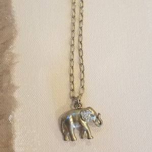 Old jewcrew long elephant necklace